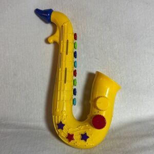 Vintage Winfun / Kmart- Electronic Musical Yellow Saxophone Toy - Lights & Sound